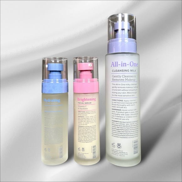 Nature Love Skincare Set Bundle Cleansing Milk Brightening Serum Hydrating Serum - Picture 2 of 7